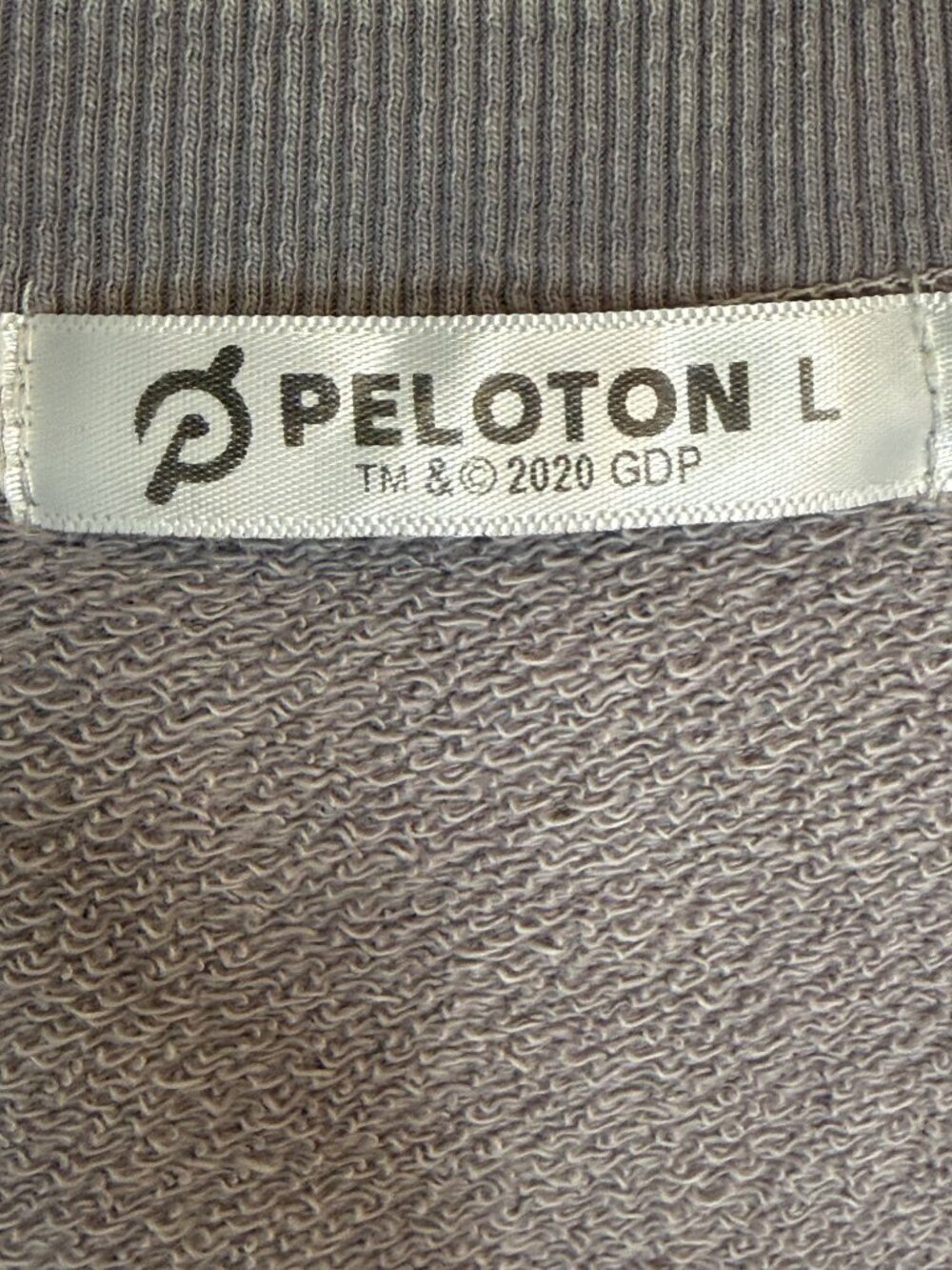 Peloton Grateful Dead Sweatshirt Steal Your Face Crewneck Gray Bear Sleeve Large - Picture 7 of 8
